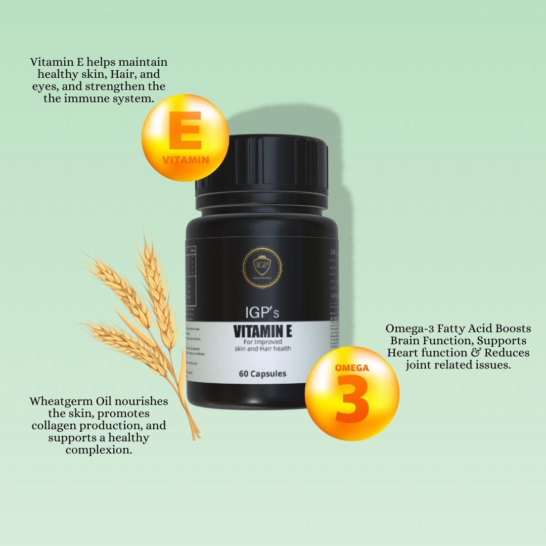 IGP MEDI VENTURES  IGP's Vitamin E Capsules for Hair and Skin - 60 Capsules