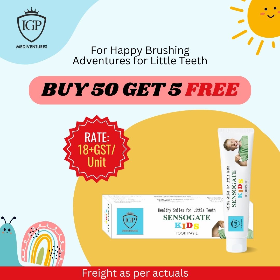 IGP MEDI VENTURES SENSOGATE-KIDS-TOOTH-PASTE-50+5FREE