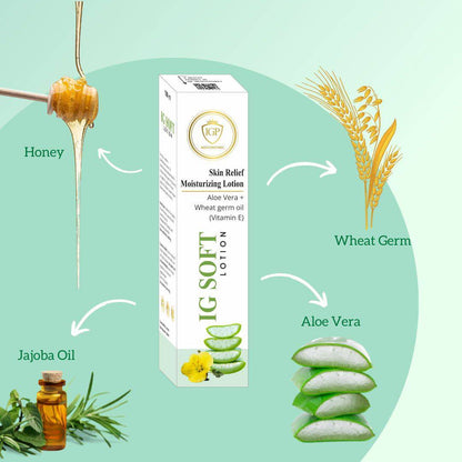 IGP MEDI VENTURES  IG-SOFT LOTION | Moisturizes and nourishes the skin | For all skin types | 100gm